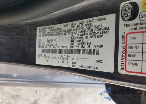 2013 Ford Fiesta Se from USA, damaged, VIN 3FADP4EJXDM143942